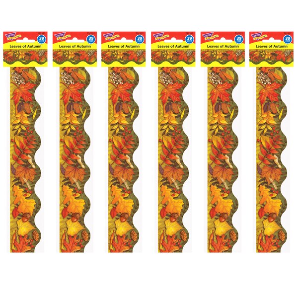 Trend Enterprises Leaves of Autumn Terrific Trimmers, 39 Feet/Pack, PK6 T92337 - main